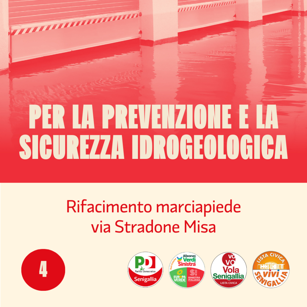 PER LA PREVENZIONE E LA SICUREZZA IDROGEOLOGICA Rifacimento marciapiede via Stradone Misa